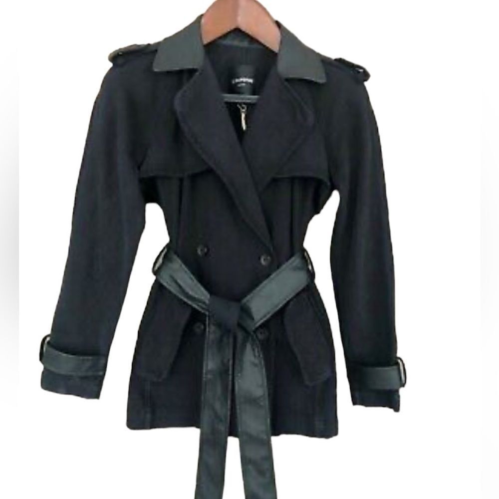 Le Superbe Belted‎ Utility Jacket in Black Size Small